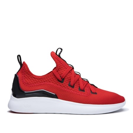 Supra Factor Mens Low Tops Shoes Red UK 83JHM